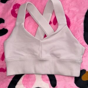 ALO Yoga Light Pink Cross-Back Sports Bra